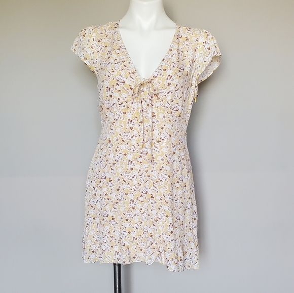 Abercrombie & Fitch Yellow Mini Dress - Picture 11 of 13